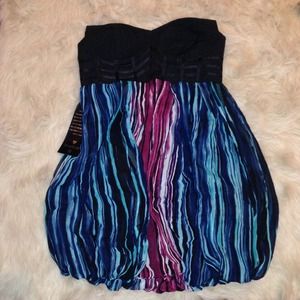 Bebe Strapless Bubble Dress Bebe Strapless Bubble Dress