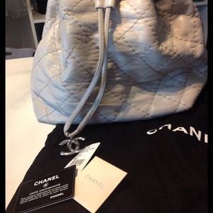 Authentic ivory Chanel draw string tote Authentic ivory Chanel draw string tote