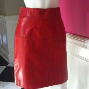 Phillip lim leather red skirt Phillip lim leather red skirt
