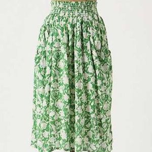 Anthropologie Green White Skirt by Porridge Anthropologie Green White Skirt by Porridge