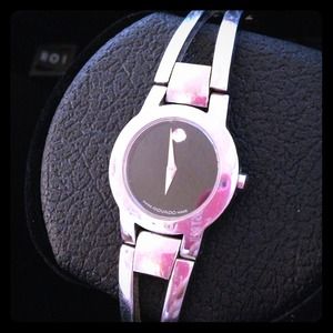 Women's stainless steel Movado watch. Women's stainless steel Movado watch.