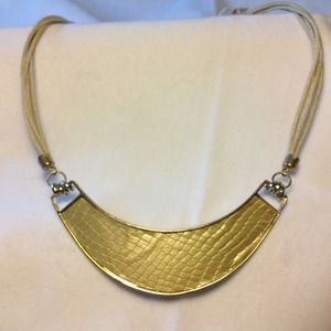 Gold snakeskin collar necklace Gold snakeskin collar necklace
