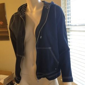 Jones New York Jackets & Blazers - Navy blue zippered hoodie Jones New York Jackets & Blazers - Navy blue zippered hoodie