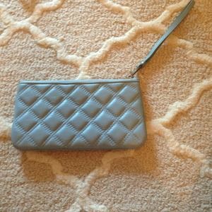 Marc Jacobs pale blue leather quilted wristlet Marc Jacobs pale blue leather quilted wristlet