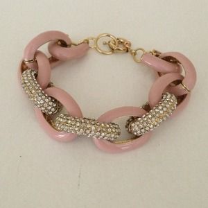 NWOT Pink & Pave Link Bracelet NWOT Pink & Pave Link Bracelet