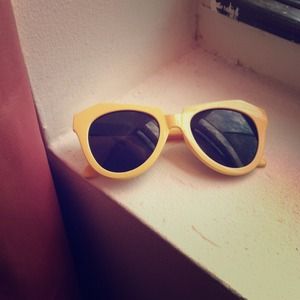 A. J. Morgan Nasty Gal yellow geometric sunglasses A. J. Morgan Nasty Gal yellow geometric sunglasses