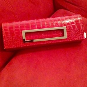 οο Red alligator skin clutch οο οο Red alligator skin clutch οο