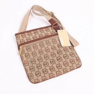 Michael Kors Signature MK Brown Monogram Crossbody Michael Kors Signature MK Brown Monogram Crossbody