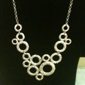 Silver Bib Statement Necklace Silver Bib Statement Necklace