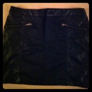Black h&m skirt with faux leather panels! Black h&m skirt with faux leather panels!