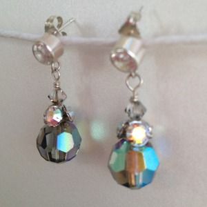 "Grace" Swarovski and Silver Earrings "Grace" Swarovski and Silver Earrings