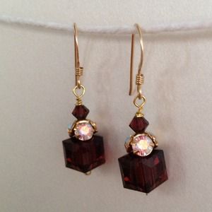 "Grace Too" Swarovski and gold fill earrings "Grace Too" Swarovski and gold fill earrings