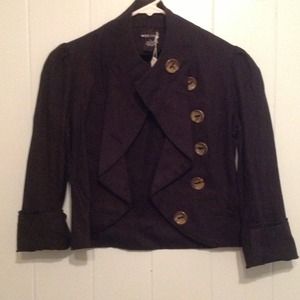 Ruffle front crop jacket Ruffle front crop jacket