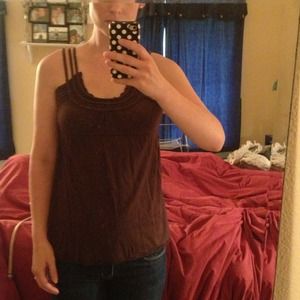 Like new brown Anthropologie tank Like new brown Anthropologie tank