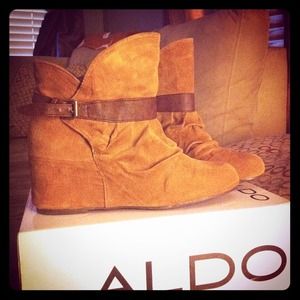 Aldo Corduroy Wedge Ankle Booties Aldo Corduroy Wedge Ankle Booties