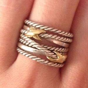 David Yurman Crossover Ring X two tone David Yurman Crossover Ring X two tone
