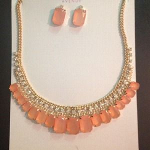 Peach color statement necklace Peach color statement necklace