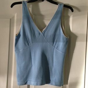 SALEV-neck baby blue/cream sweater tank SALEV-neck baby blue/cream sweater tank