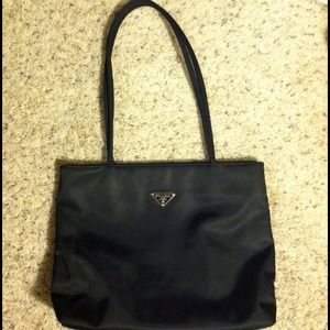 Prada nylon tote bag black Prada nylon tote bag black