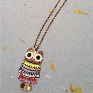 Multicolored owl necklace Multicolored owl necklace
