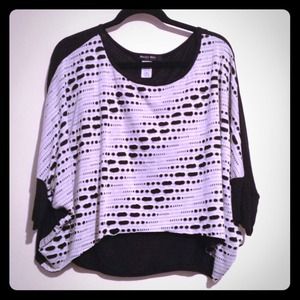 White and Black Holed Style Shirt White and Black Holed Style Shirt