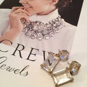 FLASH SALE j.crew gold and crystal earrings FLASH SALE j.crew gold and crystal earrings