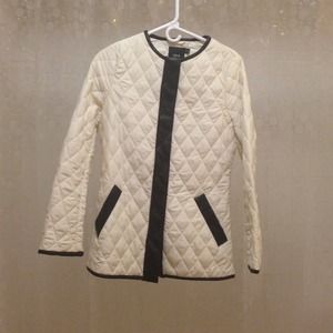 ASOS classic white coat w/ black trim ASOS classic white coat w/ black trim