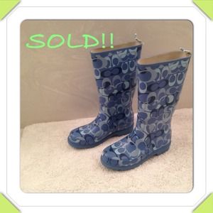 Auth. NWOT Coach Rain Boots Sz. 6 Auth. NWOT Coach Rain Boots Sz. 6