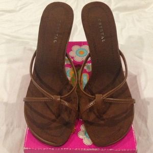 Cute Brown open toe heels size: 6.5 Cute Brown open toe heels size: 6.5