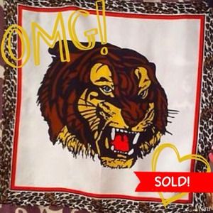 100% silk Betsey Johnson head scarf 100% silk Betsey Johnson head scarf