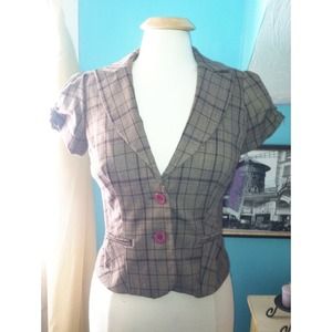 Brown Plaid XOXO Blazer Brown Plaid XOXO Blazer