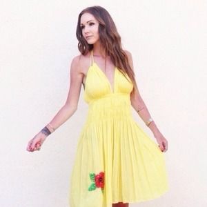 indah Dresses & Skirts - INDAH Yellow Halter Dress indah Dresses & Skirts - INDAH Yellow Halter Dress