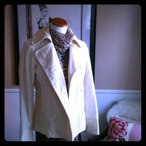 GAP Ivory White Corduroy Coat with Quilted Lining GAP Ivory White Corduroy Coat with Quilted Lining