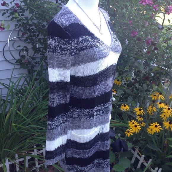 Ultra Flirt Dresses & Skirts - Black/Gray/ivory Multi Sweater Dress 3 Ultra Flirt Dresses & Skirts - Black/Gray/ivory Multi Sweater Dress 3