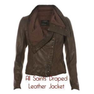๏๏ขHOST PICK๏ฅ๏ข All saints leather drape jacket ๏๏ขHOST PICK๏ฅ๏ข All saints leather drape jacket