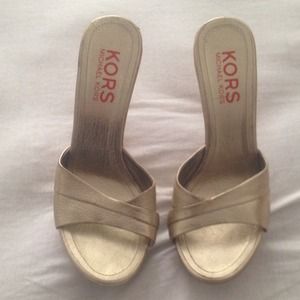 Original Michael Kors gold heels Original Michael Kors gold heels