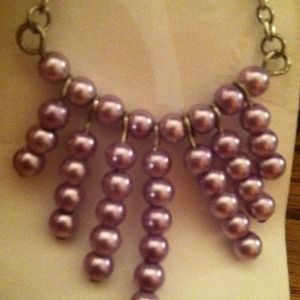 Lavender "tribal" beaded necklace Lavender "tribal" beaded necklace