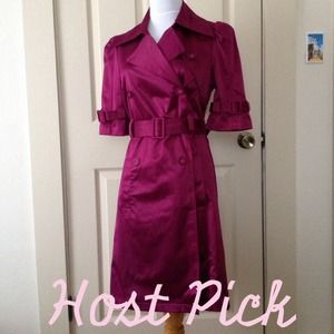 Elle Dresses & Skirts - Host Pick! - Purple Trench Coat Dress with Pockets Elle Dresses & Skirts - Host Pick! - Purple Trench Coat Dress with Pockets