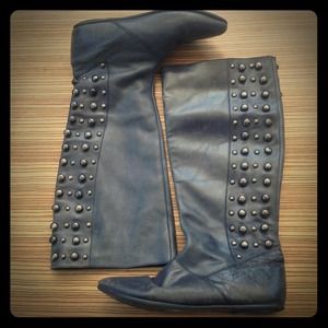 Topshop studded leather boots Topshop studded leather boots