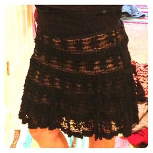 Sophie Max Dresses & Skirts - 🎉Host Pick🎉 Sophie Max- Crochet & Nude skirt Sophie Max Dresses & Skirts - 🎉Host Pick🎉 Sophie Max- Crochet & Nude skirt