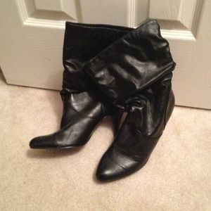 Black slouch booties Black slouch booties