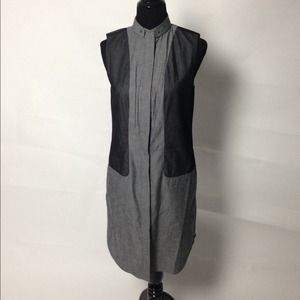 Alexander Wang Chambray Mesh Panel Short Dress Alexander Wang Chambray Mesh Panel Short Dress