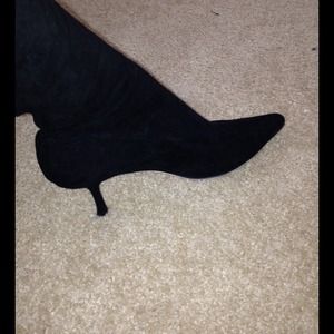 Jimmy Choo black suede stretch boots...NWOT Jimmy Choo black suede stretch boots...NWOT