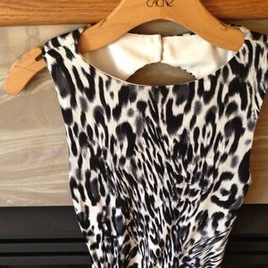 Strapless Leopard Print Cache Dress Strapless Leopard Print Cache Dress