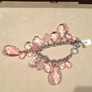 Pink Acrylic Charm Bracelet Pink Acrylic Charm Bracelet