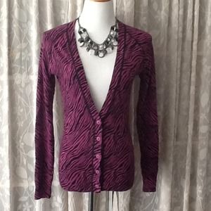 anchor blue Sweaters - *SALE* Fuchsia and black zebra cardigan anchor blue Sweaters - *SALE* Fuchsia and black zebra cardigan