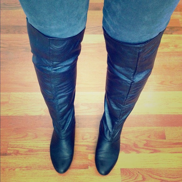 Chinese Laundry Boots - Chinese Laundry over the knee leather boots Chinese Laundry Boots - Chinese Laundry over the knee leather boots
