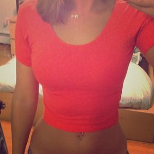 American Apparel orange crop top American Apparel orange crop top