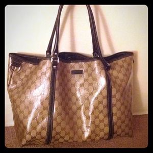Authentic Gucci Crystal Joy Large Canvas Tote Authentic Gucci Crystal Joy Large Canvas Tote