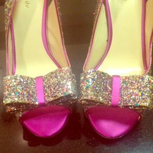 Kate Spade "Charm" glitter heels Kate Spade "Charm" glitter heels